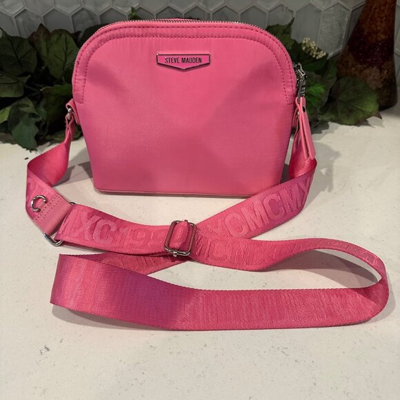 Steve Madden Handbags - Steve Madden Pink Crossbody Bag With Adjustable Strap and Change Pouch